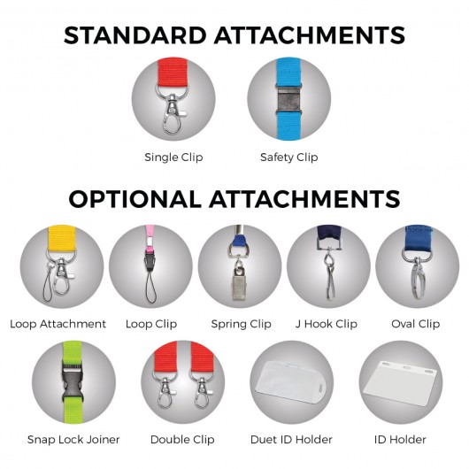 3D Logo Lanyards attachments
